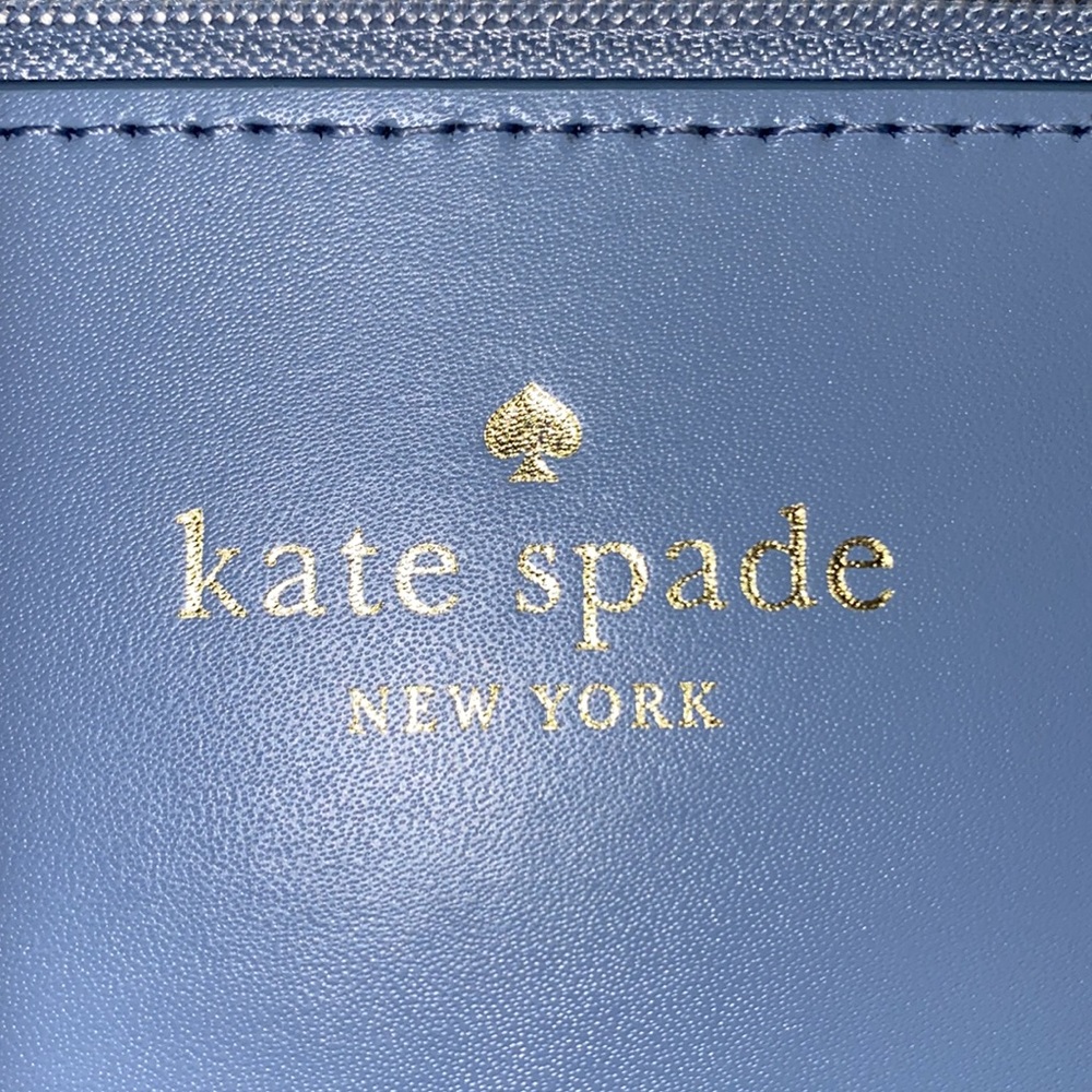 Kate Spade leather wristlet in light blue